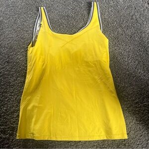 Lole Bright Yellow Athletic Scoop Tank
